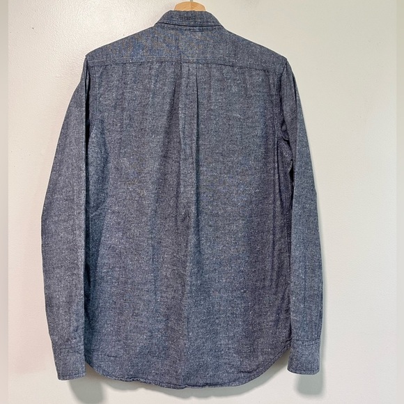 Old Navy Blue Button-Down Chambray Shirt - Men’s Size S - Picture 3 of 10